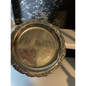 Vintage Ornate Silver Plated Coaster Small Plate‎ Drink Coaster